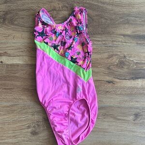 GK Stars Pink and Black leotard